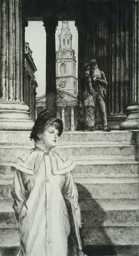 The Portico of the National Gallery -  TISSOT